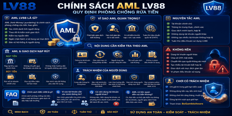Chính Sách AML LV88 – Quy Định Phòng Chống Rửa Tiền
