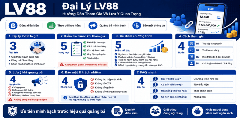 Đại Lý LV88 – Hướng Dẫn Tham Gia Và Lưu Ý Quan Trọng