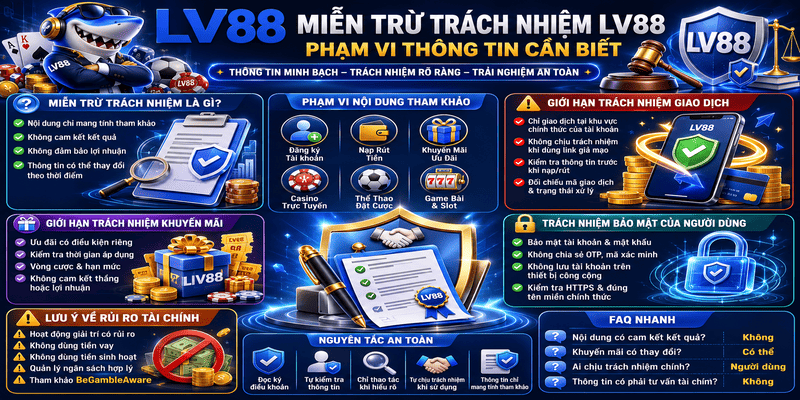 Miễn Trừ Trách Nhiệm LV88 – Phạm Vi Thông Tin Cần Biết